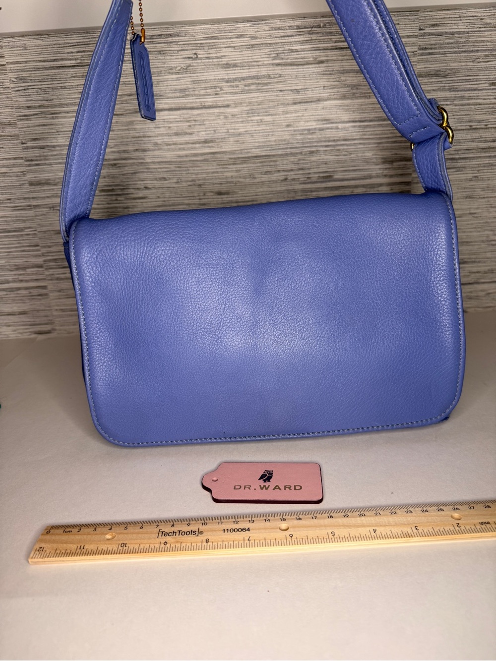 Coach Sonoma Full Flap Periwinkle Leather Shoulder Bag